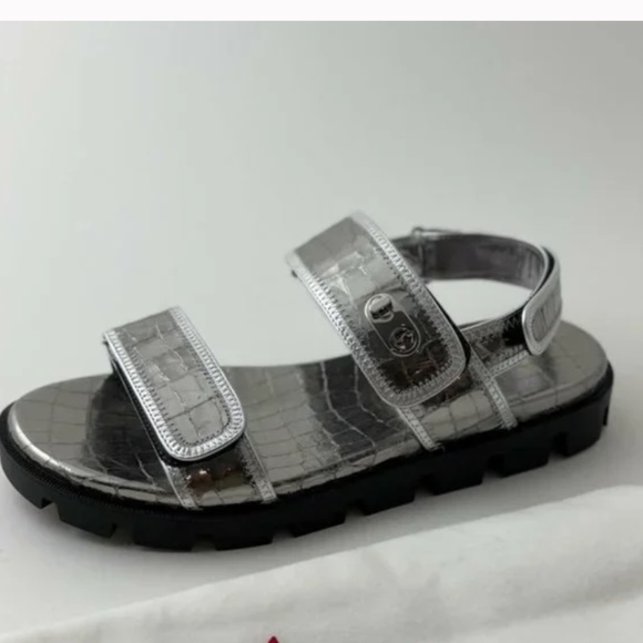 Christian Louboutin Lock Cool Croc Dad Sandals NIB 7.5 - Picture 4 of 11